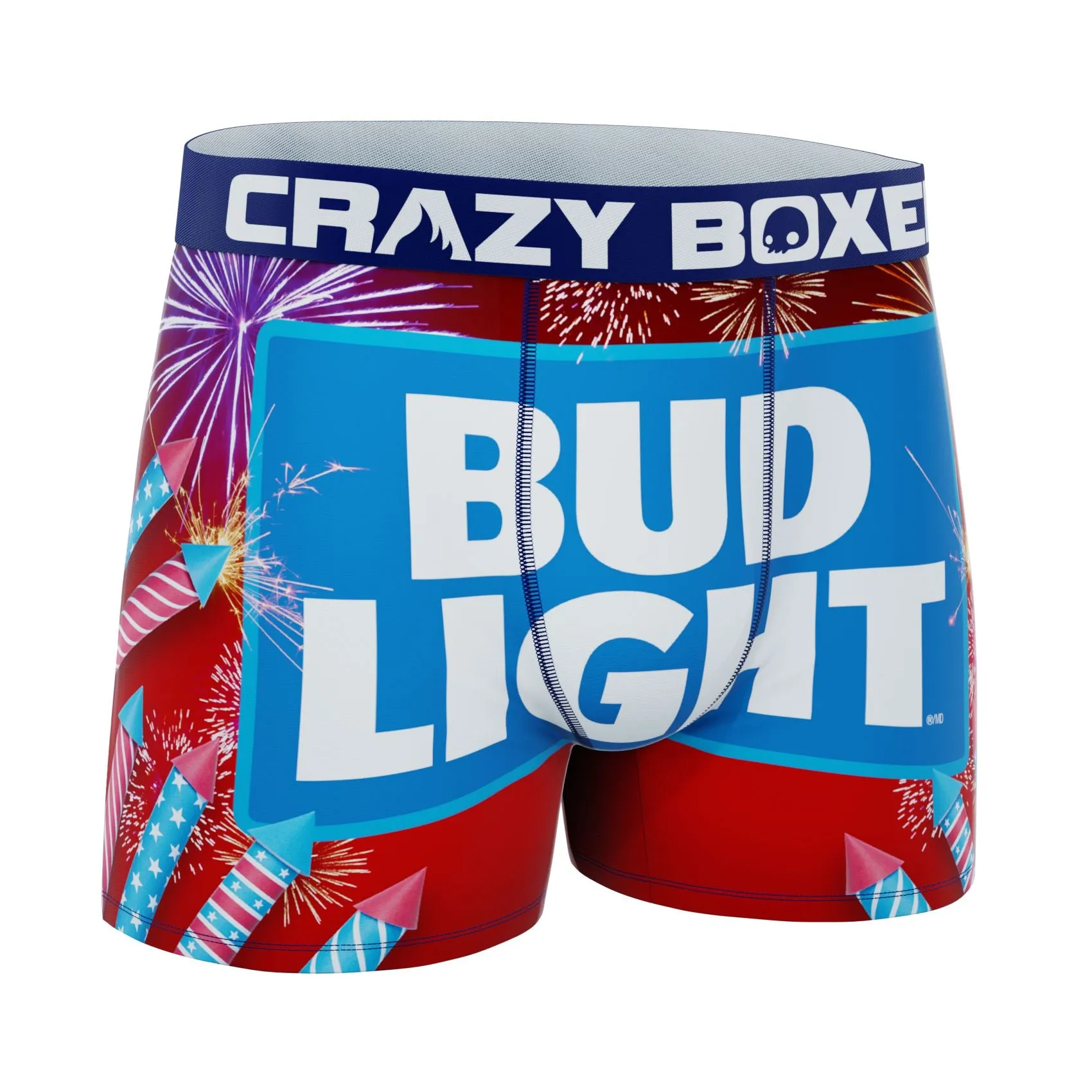 CRAZYBOXER Bud Light Fireworks Men's Boxer Briefs