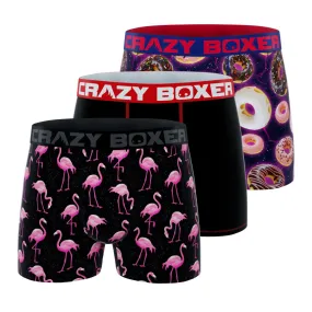 CRAZYBOXER Tropical Donut Men's Boxer Briefs (3 pack)