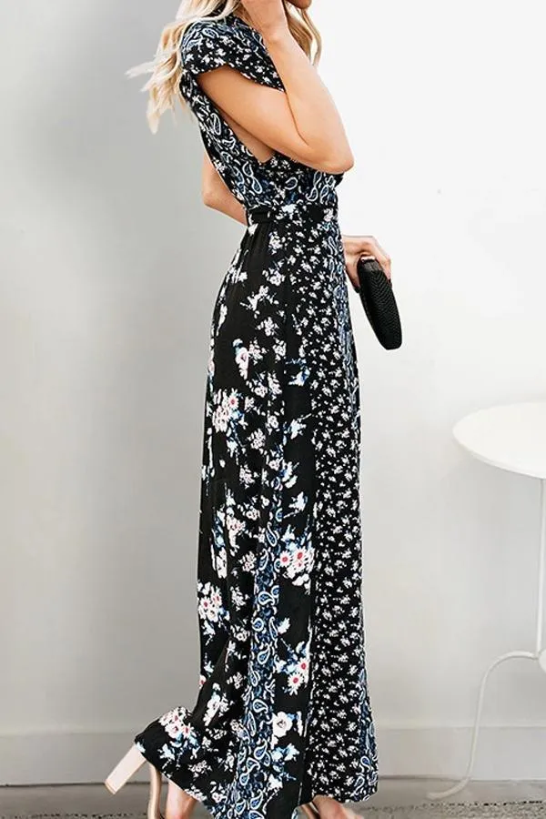 elveswallet Polka Dot High Waisted Maxi Dress