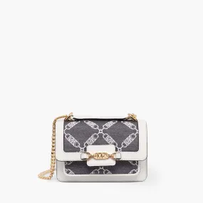 Heather Large Empire Logo Jacquard Shoulder Bag