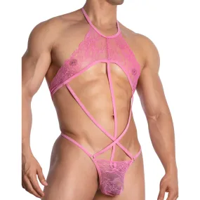 JCSTK - Secret Male SMV003 Lacey Grace Bodysuit Pink