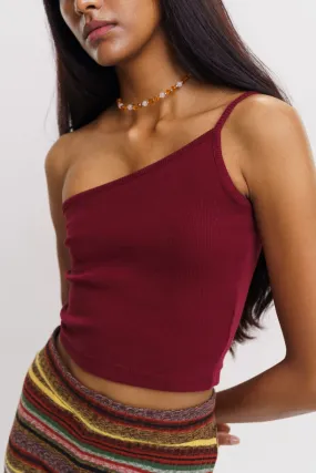 Maroon One Strap Top