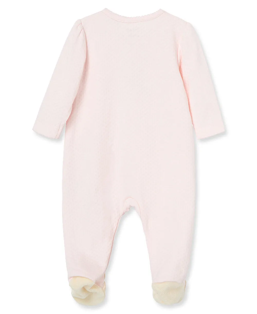 Pink Bear Footed One-Piece