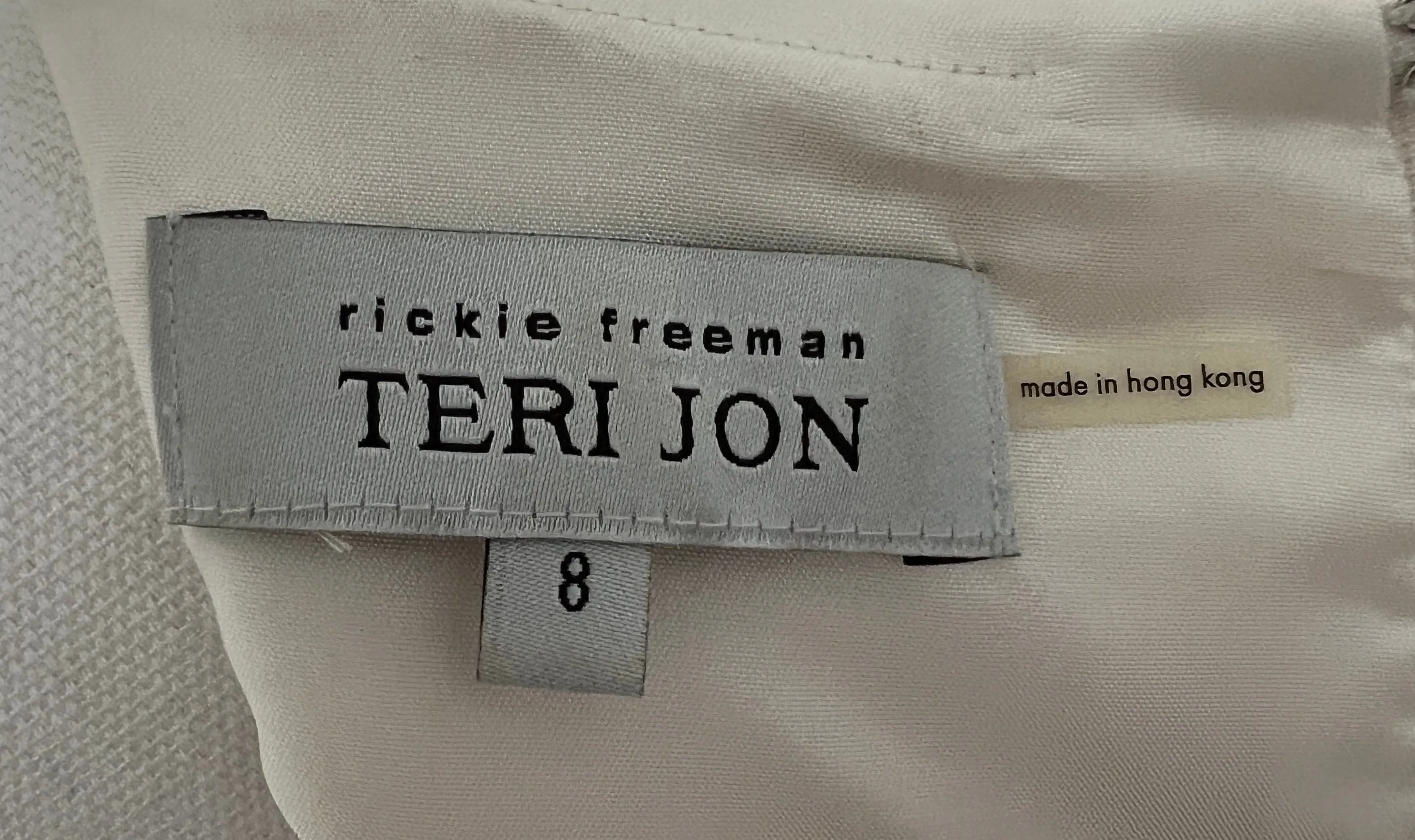 Rickie Freeman for Teri Jon Black and Ivory Dress, 8