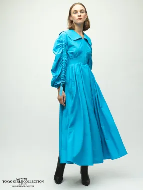 Taffeta Volume Maxi Shirt Dress