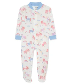 Unicorn Zip Front Footie