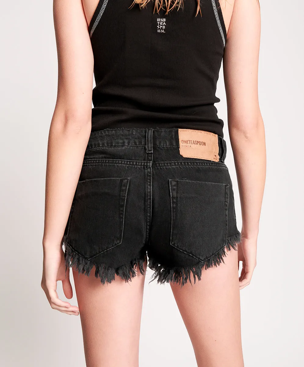 WORN BLACK BONTIAS LOW WAIST SHORT